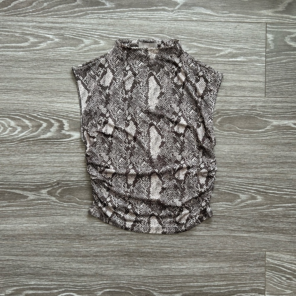 H&M Black and White Snake Print Tank Top